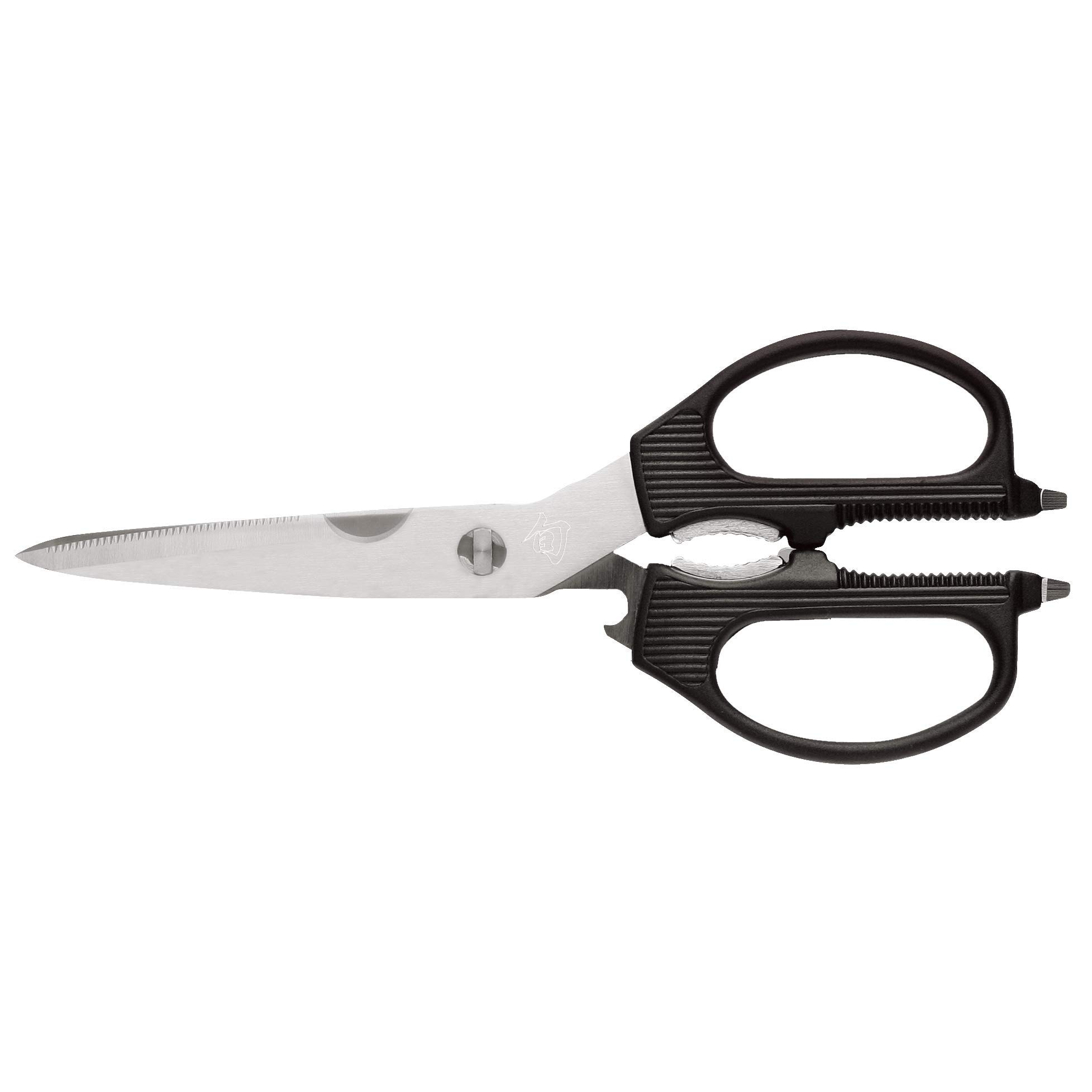 Shun Multi Purpose Shears, Stainless Steel Kitchen Scissors, Dm7300, Black, 3.5 Inch Blade