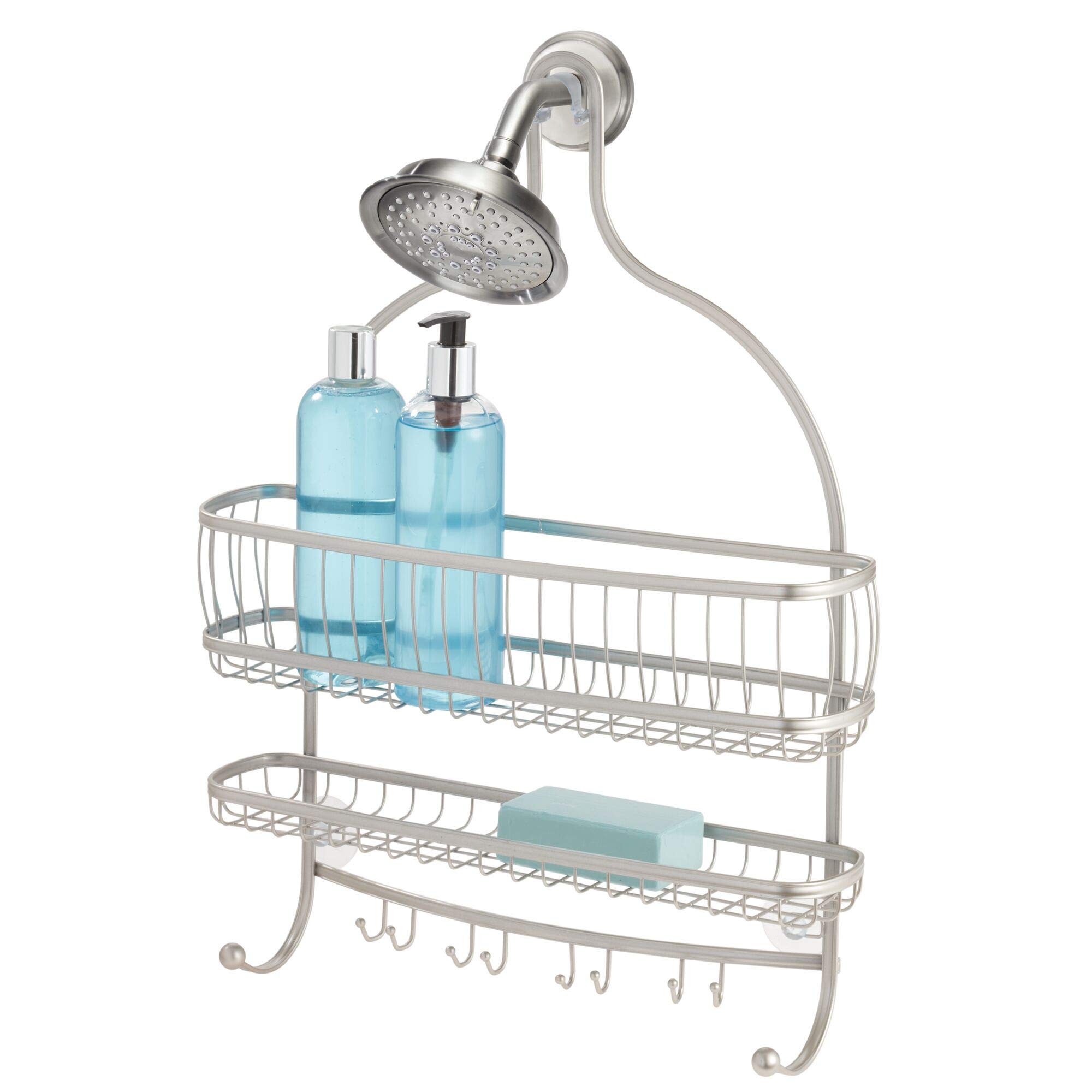 Idesign York Lyra Jumbo Hanging Shower Organizer - 16" X 4" X 22.5", Satin