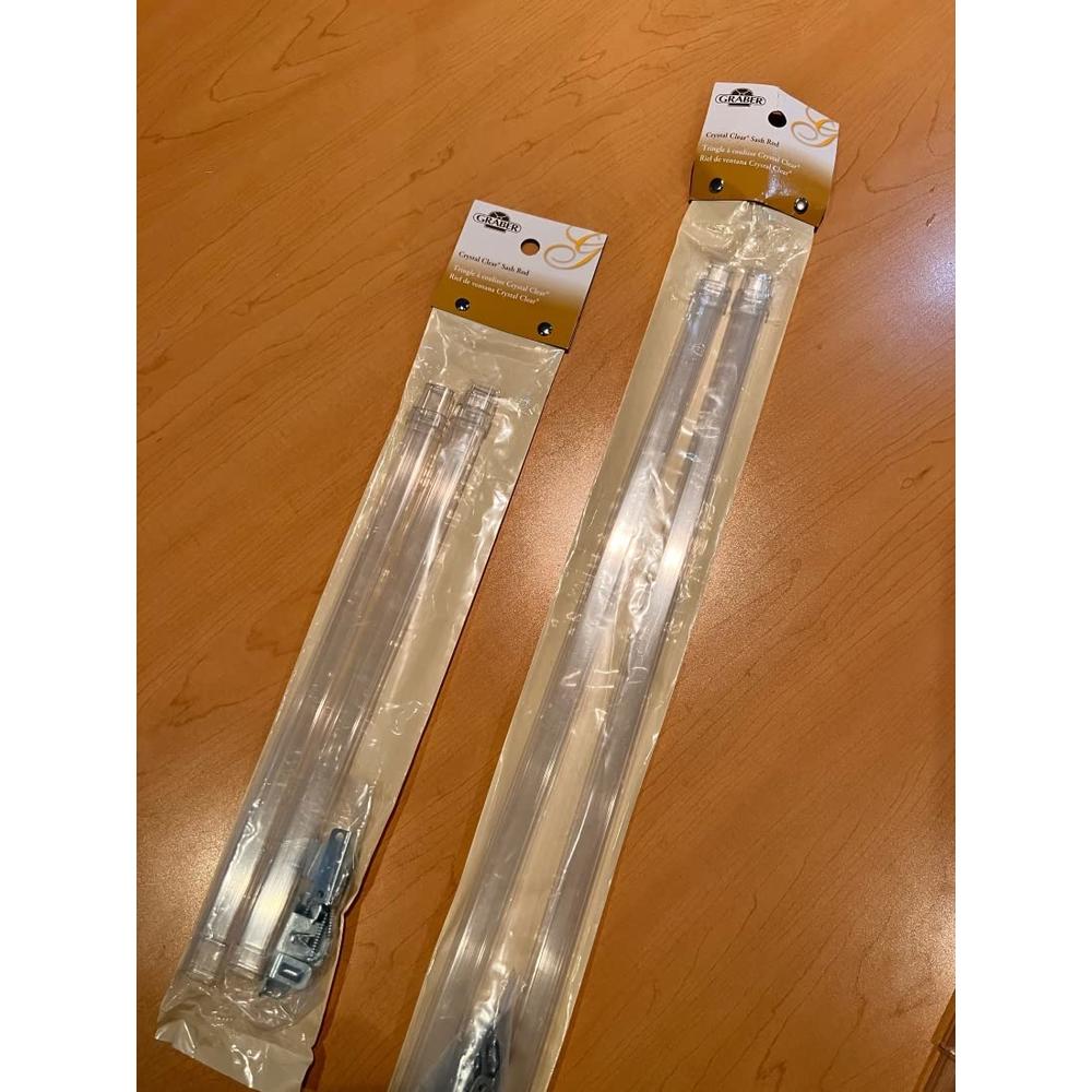 Graber Crystal Clear Sash Curtain Rod - 2 Rods Per Package (11 1/2 To ...