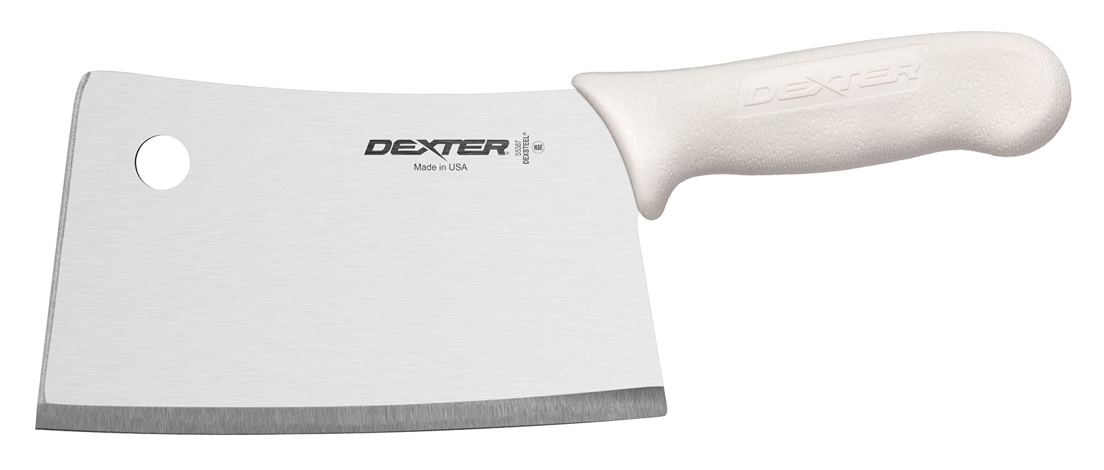 Dexter-Russell 7" Stainless Cleaver, S5387Pcp, Sani-Safe Series, White