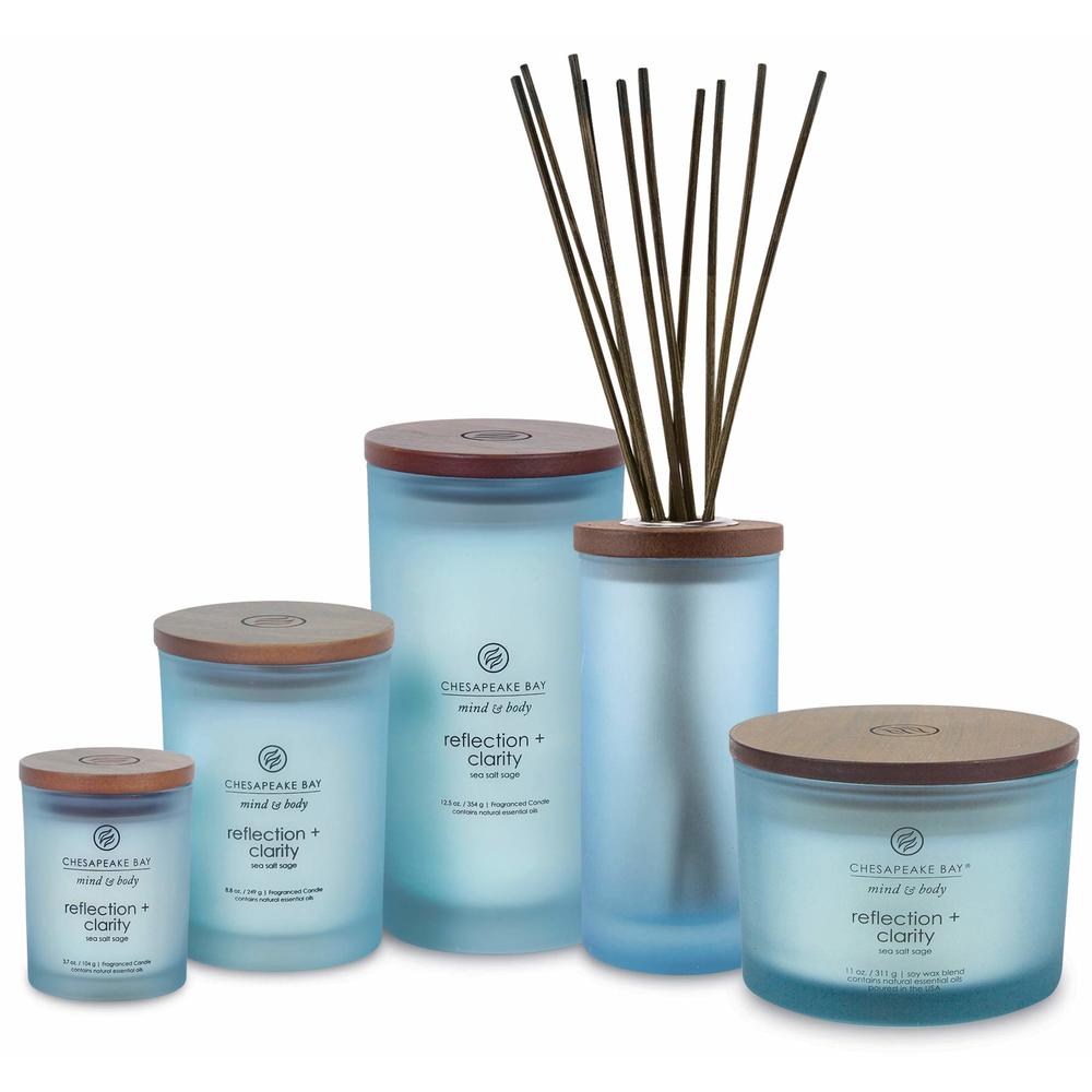 Chesapeake Bay Candle Scented Candle, Reflection + Clarity (Sea Salt Sage), Medium, Home Décor