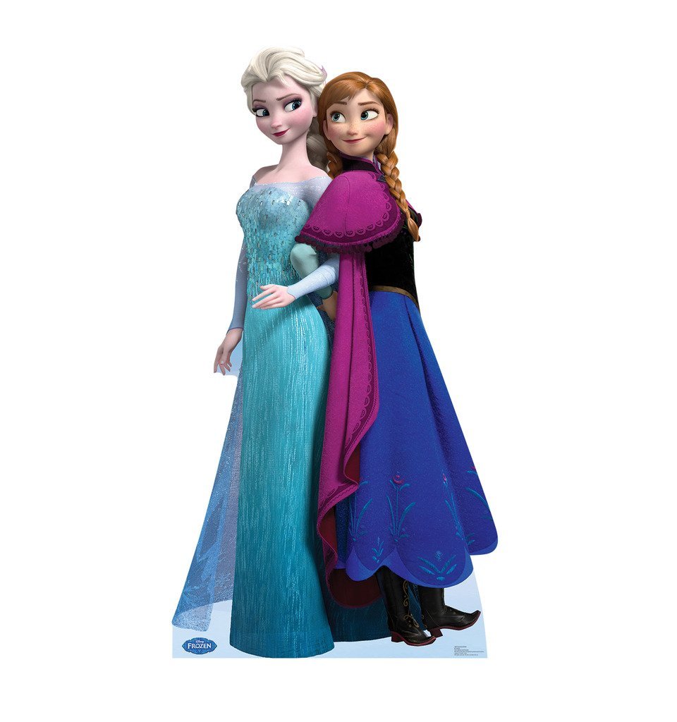 Cardboard People Elsa & Anna Life Size Cardboard Cutout Standup - Disney'S Frozen (2013 Film)