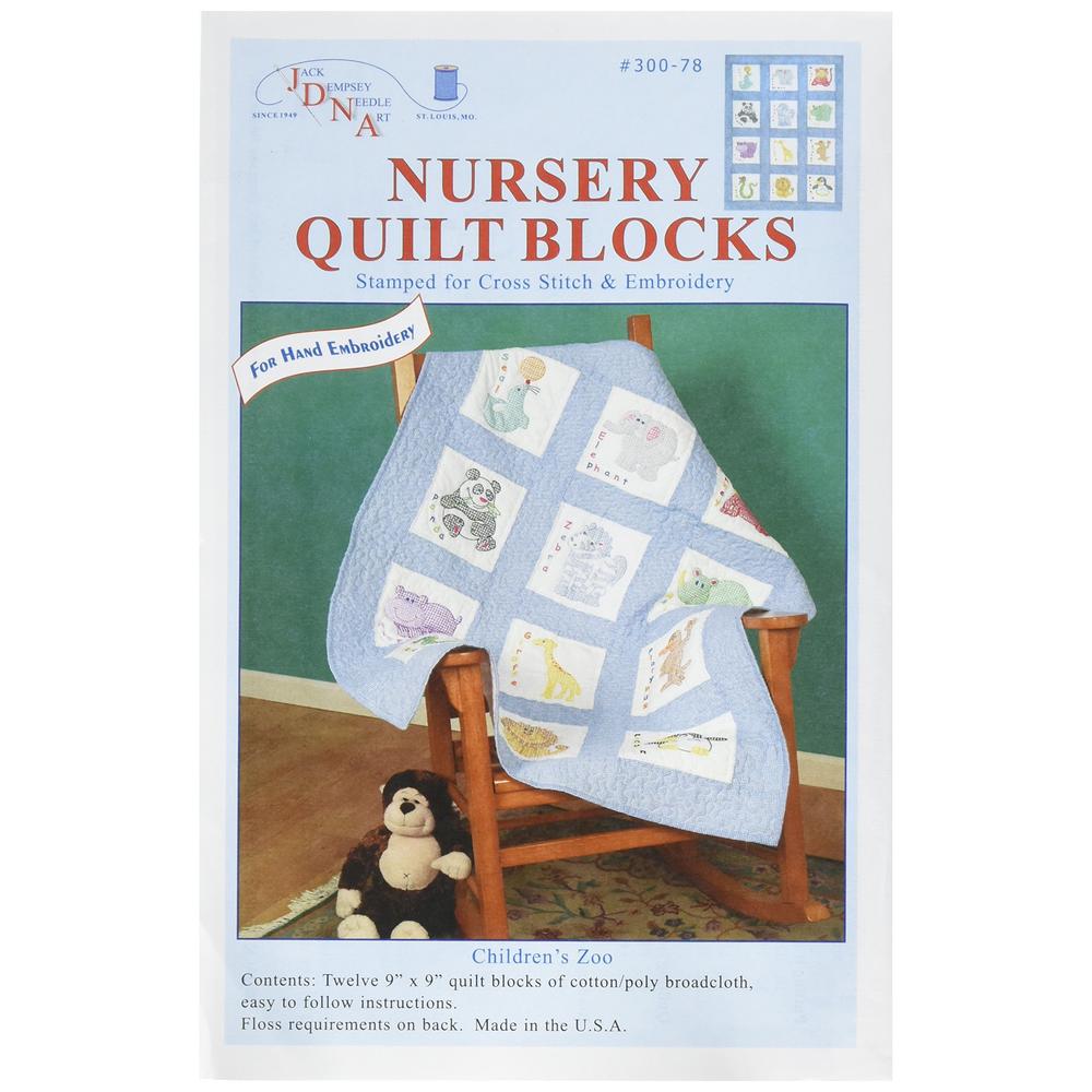 Jack Dempsey Children'S Zoo Nursery Quilt Blocks