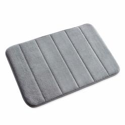 Vanra Small Bath Mat Bath Rugs Anti-Slip Memory Foam Non-Slip Bathroom Mat Soft Bathmat Carpet 15.7" X 23.6" (Gray)
