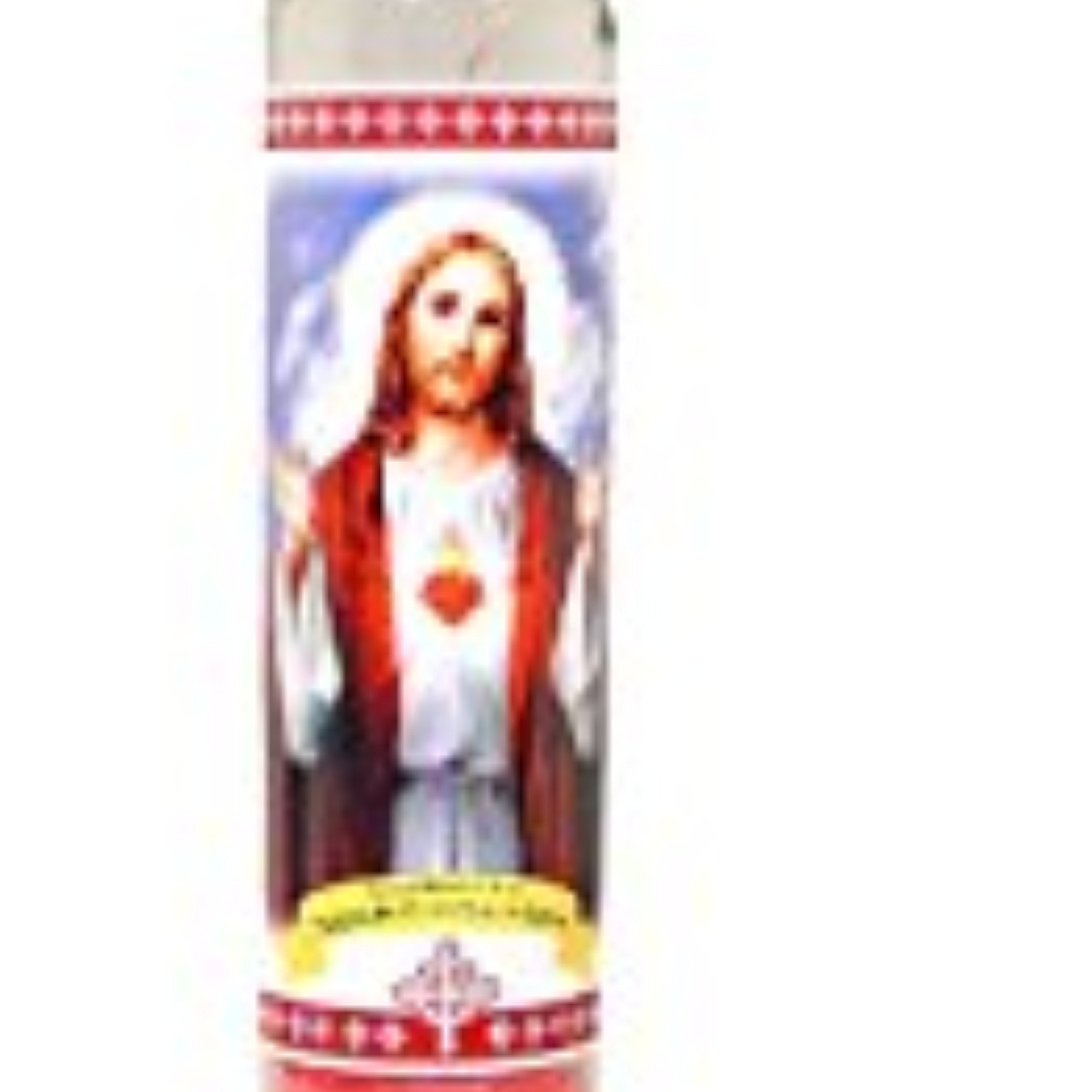 Star Candle 8-Inch Candle, Sacred Heart Of Jesus