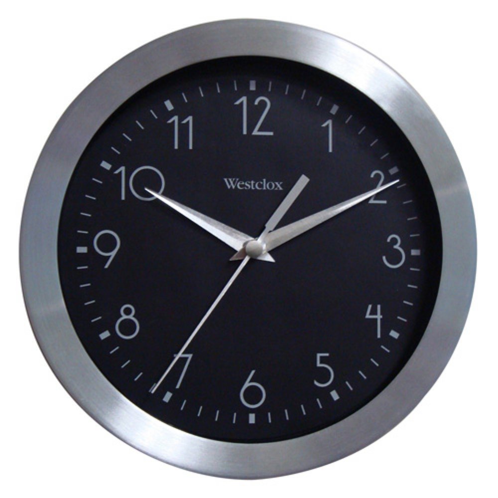 Westclox 36001A Wall Clock, 1, Stanless Black