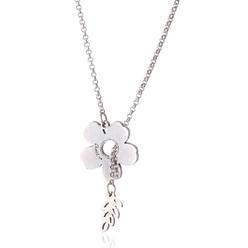 coolJewelry custom Necklace 925 Sterling Silver Necklace Sakura Leaf Necklace custom Necklace Personalized Name Necklace for Wom
