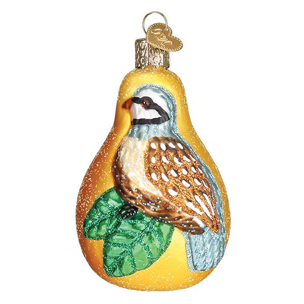 Old World christmas Ornaments Partridge in A Pear glass Blown Ornaments for christmas Tree