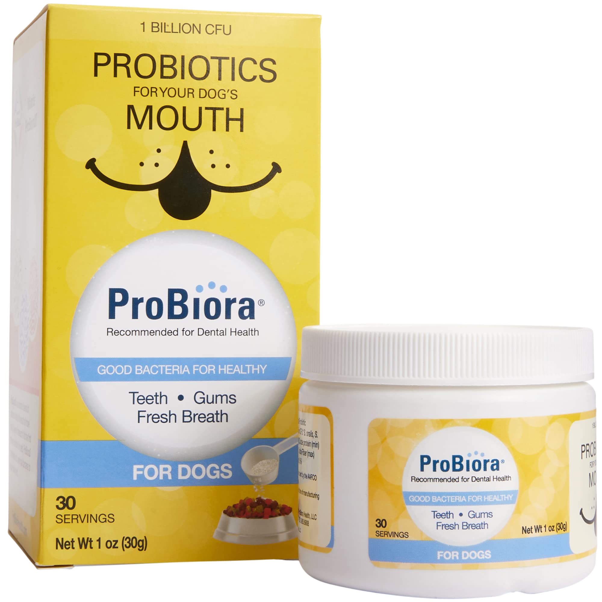 Probiora Health Probiora for Dogs (Formerly ProBioraPet) Dog Probiotic Supplement for Oral care Pet Probiotics to Reduce Bad Breath, Plaque & Ta