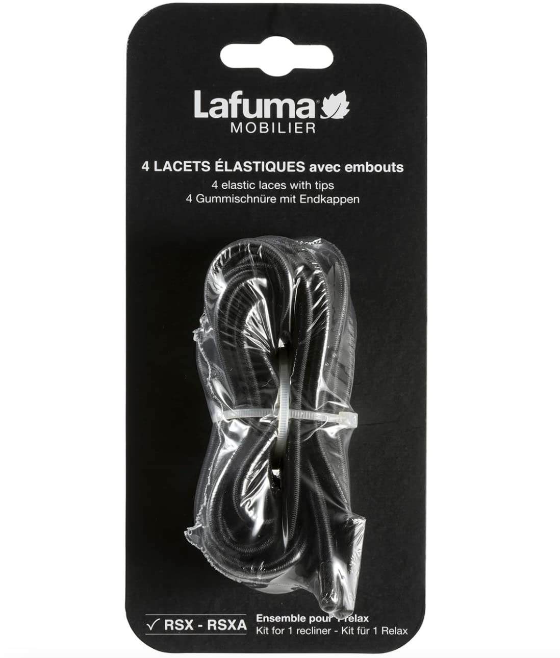 Lafuma Replacement Laces for R-clip Recliners - Black (AccessoryReplacement Only)