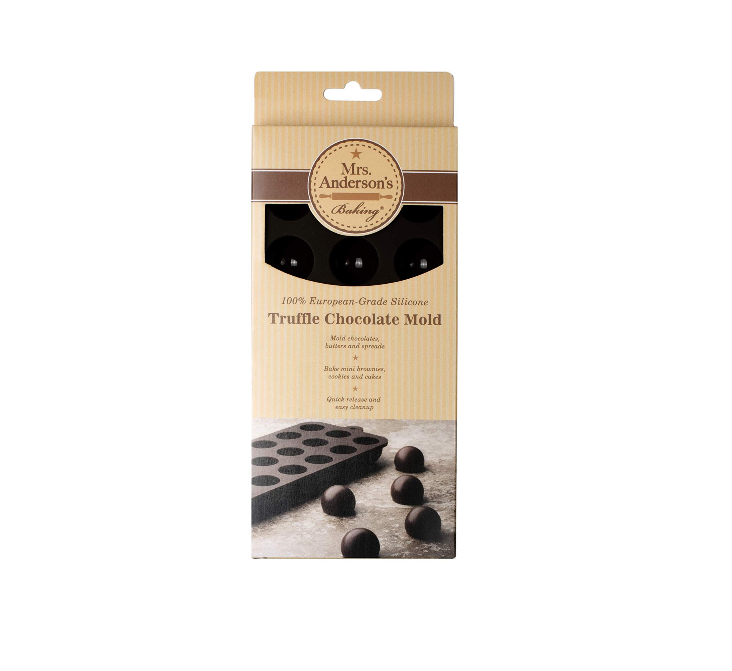 Mrs. Anderson's Baking Mrs Andersons Baking chocolate Mold, Truffle, European-grade Silicone