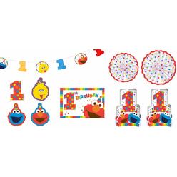 Amscan 241835 Sesame StreetA Elmo Turns One Room Decorating Kit, Birthday, 10ct , Brown
