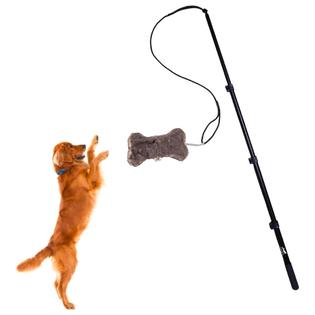 Swift Paws SwiftPaws Flirt Pole Toy - For Dogs - Extendable to 48A and  collapsible to 16A - All Aluminum + Paracord Line - Provides Exercis