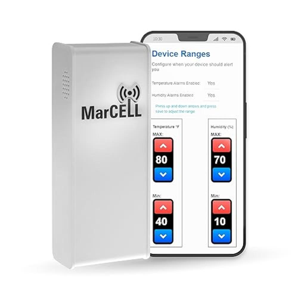 MarcELL cellular Temperature, Humidity & Power Monitor (Verizon) - Made in the USA - RVs, Pet Safety Monitoring, Second Home Mon
