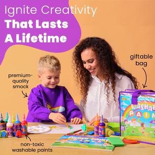 RISEBRITE Kids Paint Set for Toddler Painting Set - Finger Paint