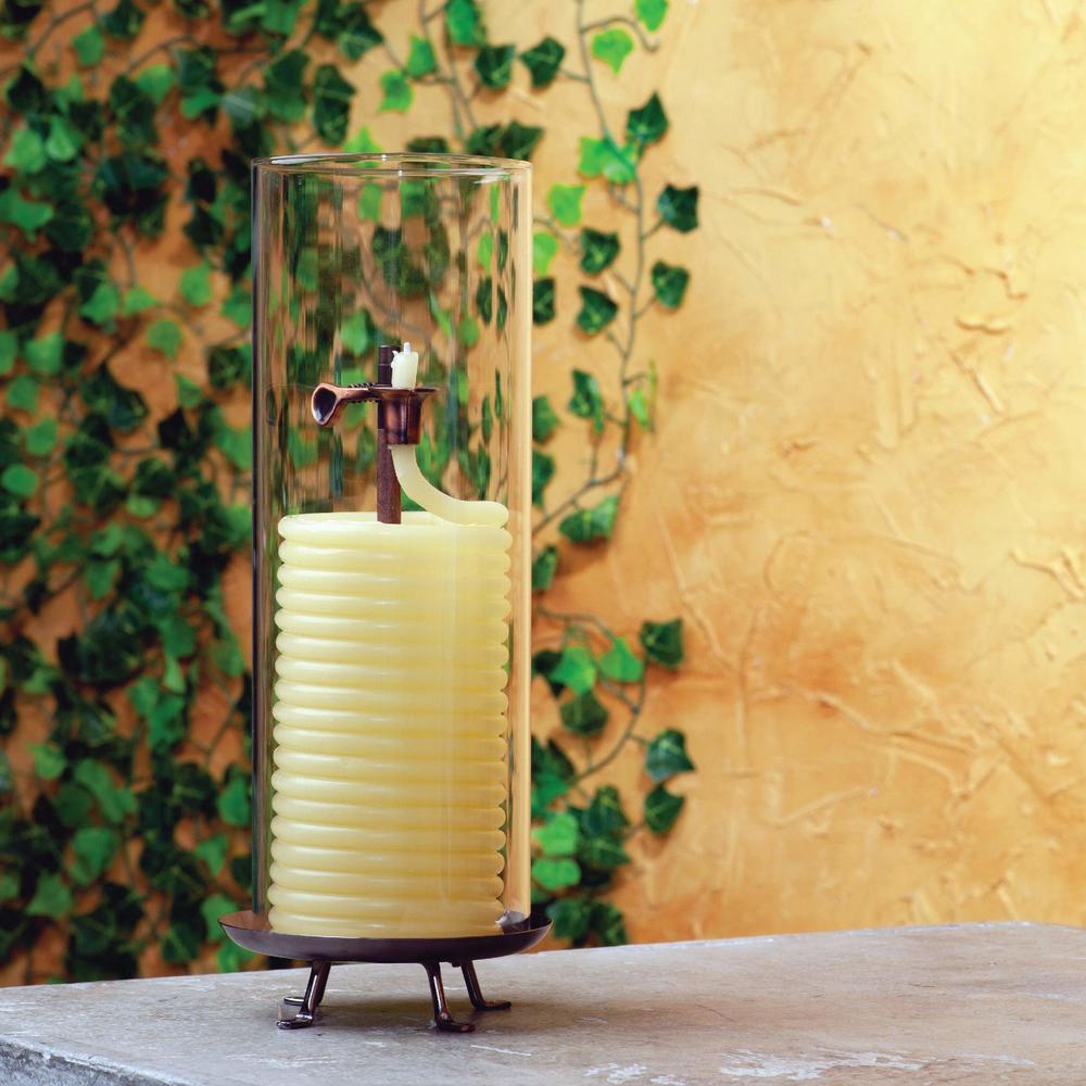 candle by the Hour 80-Hour citronella candle, glass cylinder, Eco-friendly Natural Beeswax with cotton Wick