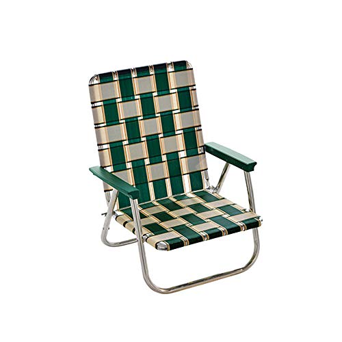 Lawn chair USA Webbing chair (High Back Beach chair, charleston wgreen Arms)
