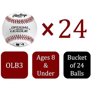Rawlings Official League Recreational Grade OLB3/R8U Baseballs, Bucket of 24 Balls, OLB3BUCK24 Rawlings Official League Recreational Grade OLB3/R8U Baseballs, Bucket of 24 Balls, OLB3BUCK24
