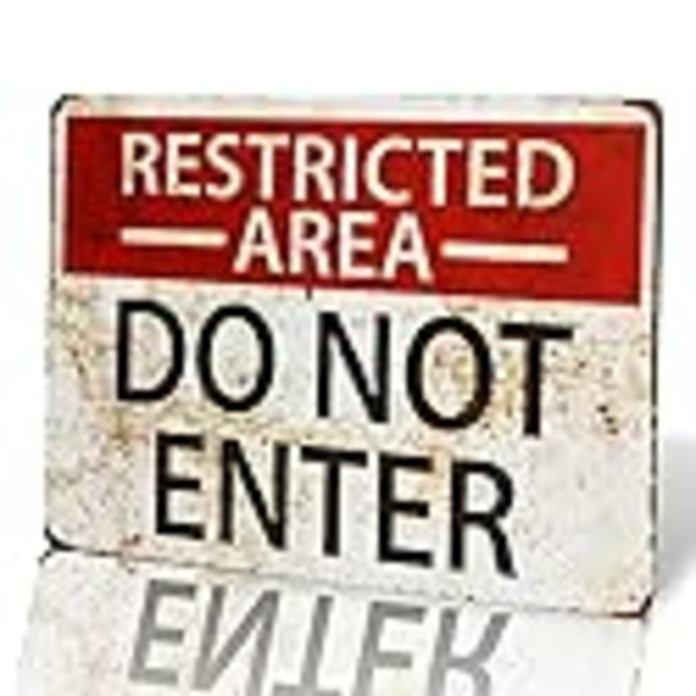 dingleiever-Restricted Area Sign -Do Not Enter Wall Art Sign 812 inch