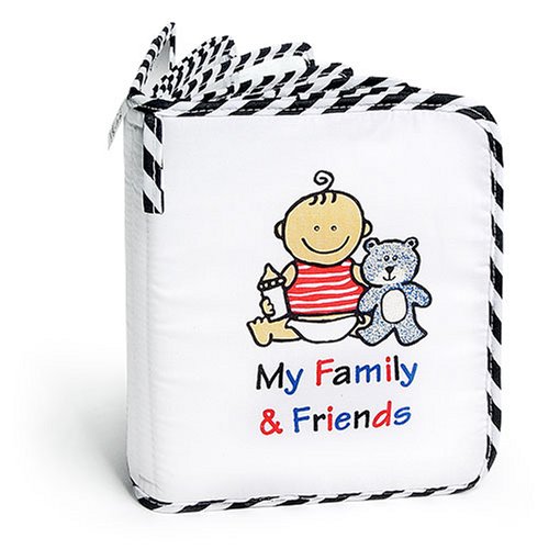 Genius Baby Toys Genius Babies My First Photo Album of Family & Friends with Black White Soft Cover and Baby Safe Mirror