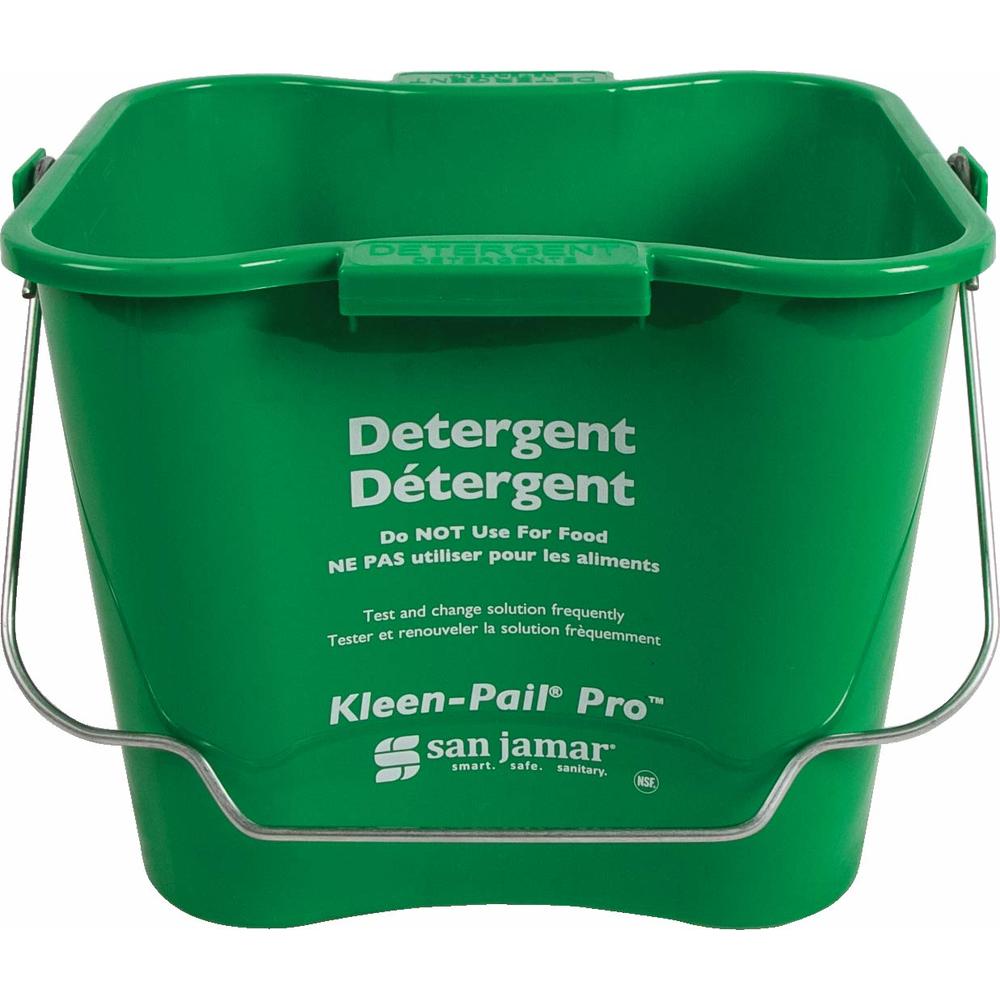 Carlisle FoodService Products San Jamar KP256GN Kleen-Pail Commercial Cleaning Bucket, 8 Quart, Green