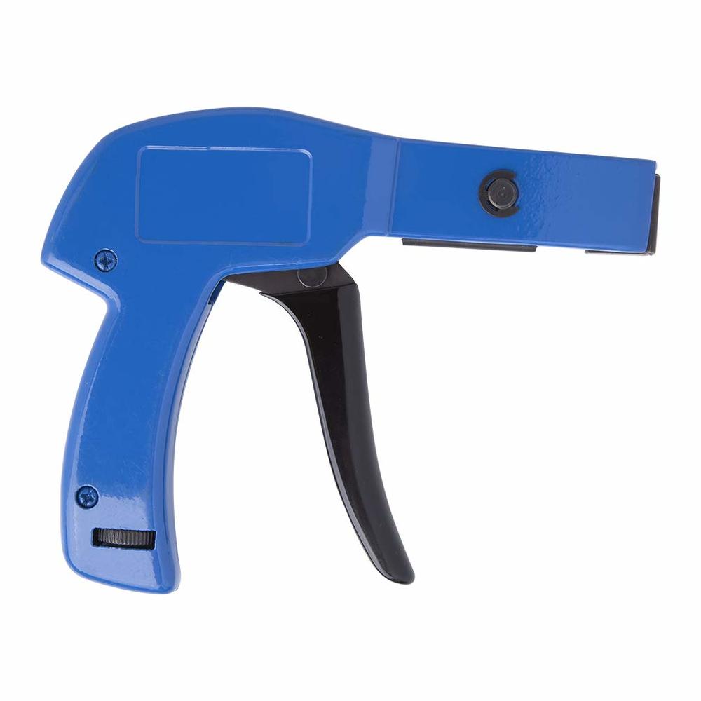 10Gtek Cable Tie Gun - Fastening and Cutting Tool with Handle Special for Nylon Cable Tie Fasten and Cut Cables in Blue