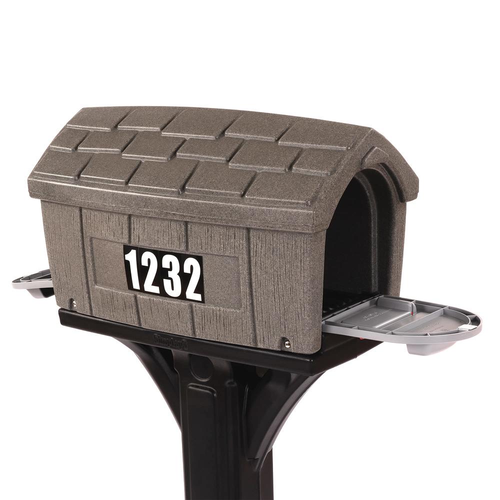 Simplay3 Dig-Free Easy Up Home Mailbox, Graystone/Black, Made in The USA