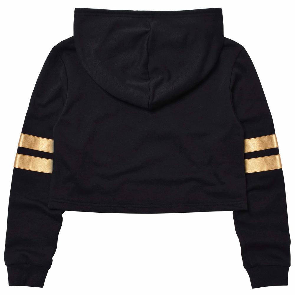 Perfashion Girls Long Sleeve Sweatshirts Cropped Sweatshirts Crop Top Hoodie Gold 10t 11t