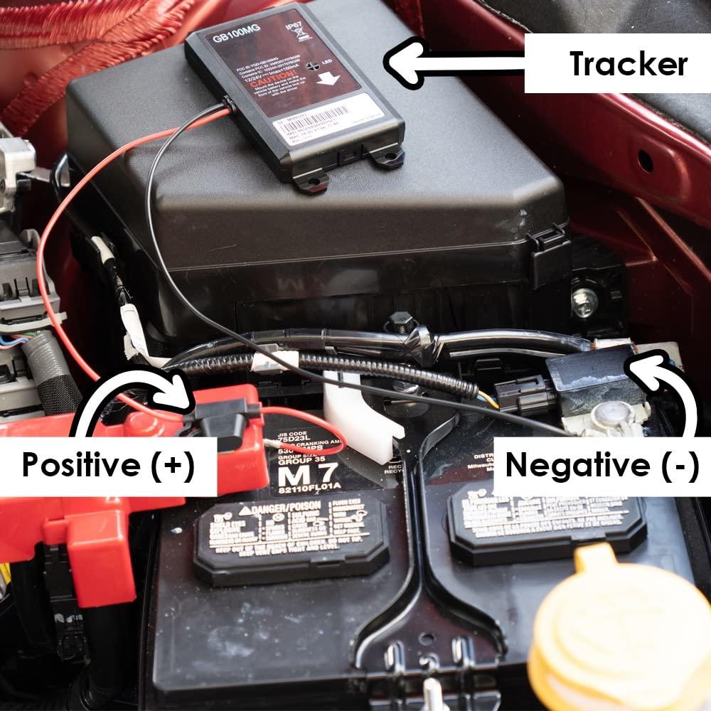 Optimus GB100M GPS Tracker for Vehicles - Easy Installation on Car's Battery - Low Cost Subscription Plan Options