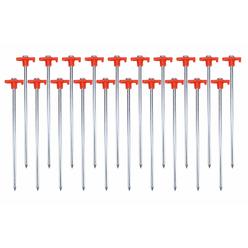 Yesland 20 Pack Tent Stake Heavy Duty, 9-7/8 Inch Galvanized Non-Rust Camping Family Tent Pop Up Canopy Stakes