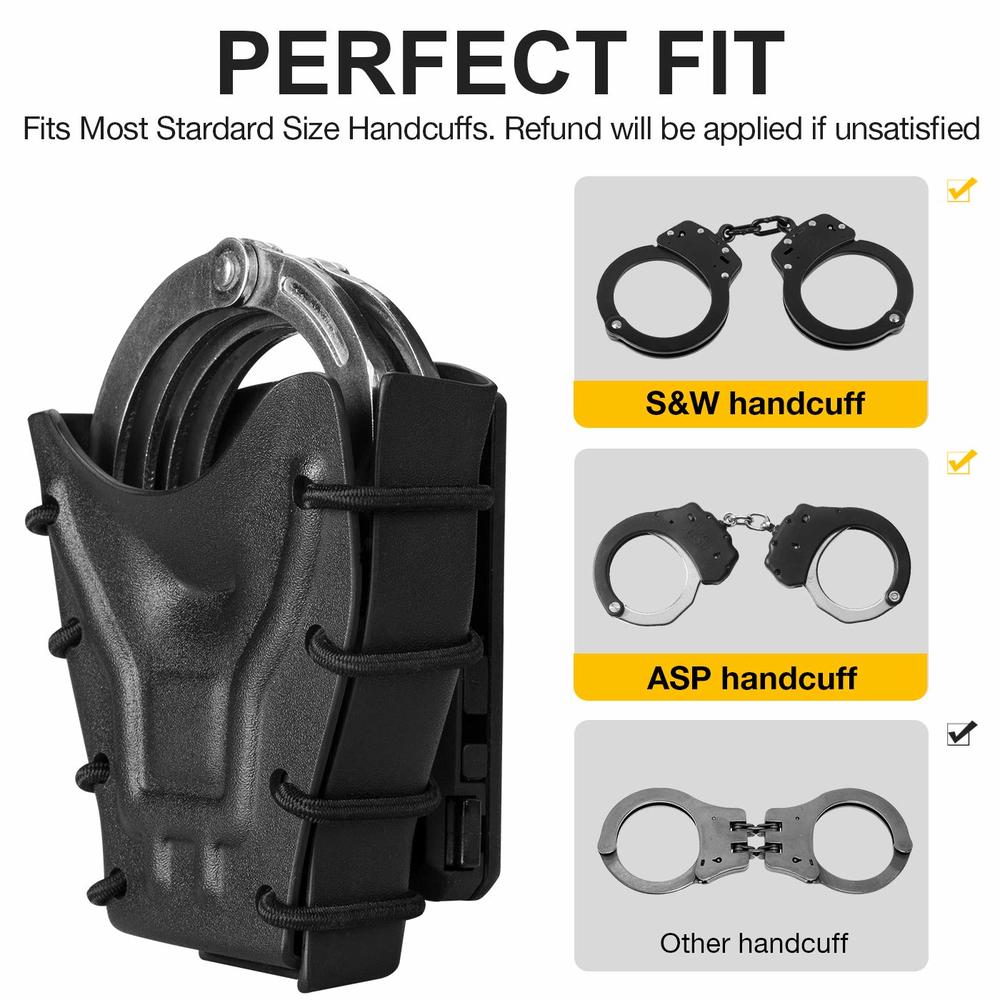 GUN & FLOWER Kydex Handcuff Pouch for Duty Belt, Handcuff Case Fit Most ...