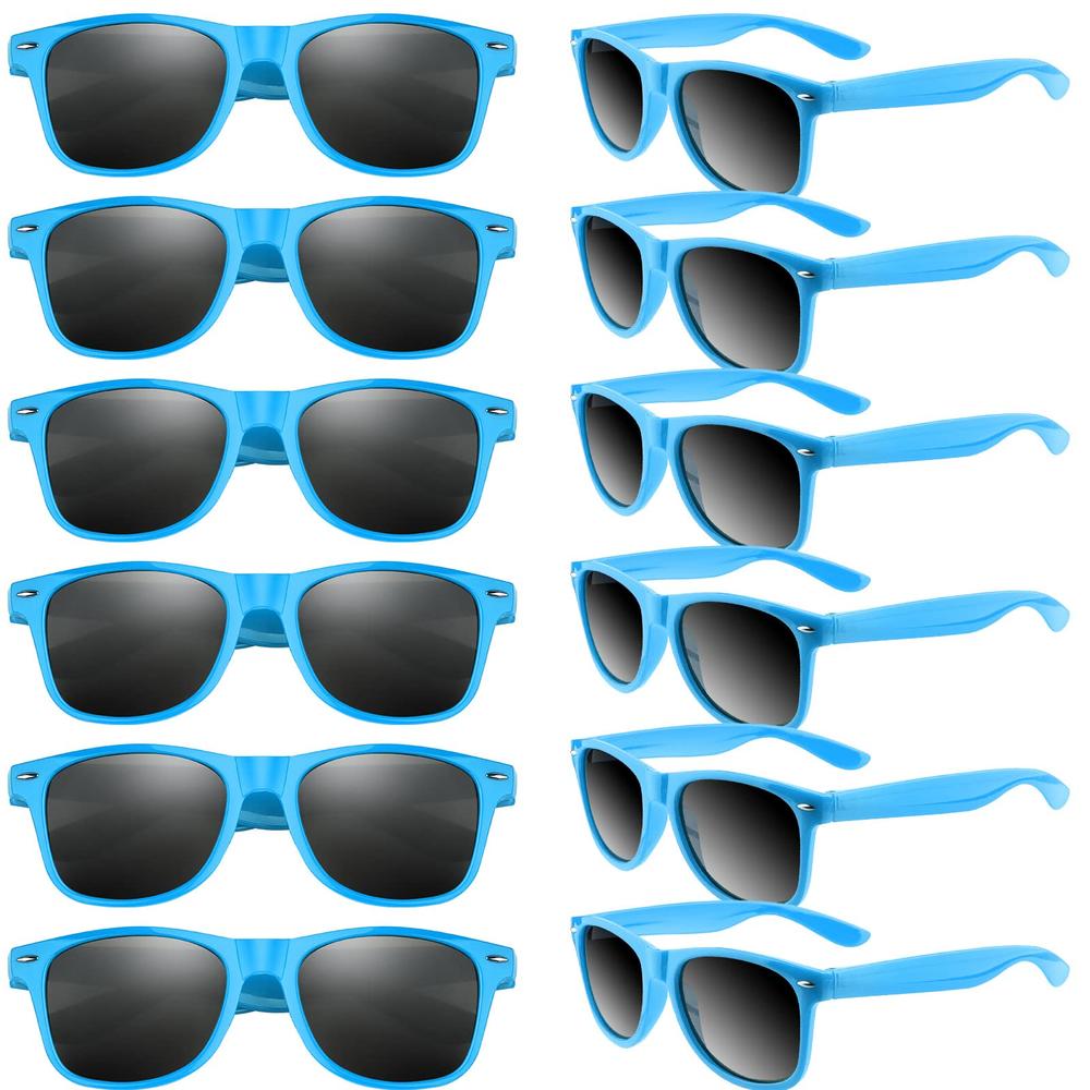 TUPARKA 12 Pack Sunglasses Party Favors Bulk Party Sunglasses Goody Bag Fillers for Birthday Party Beach Pool Party, Blue