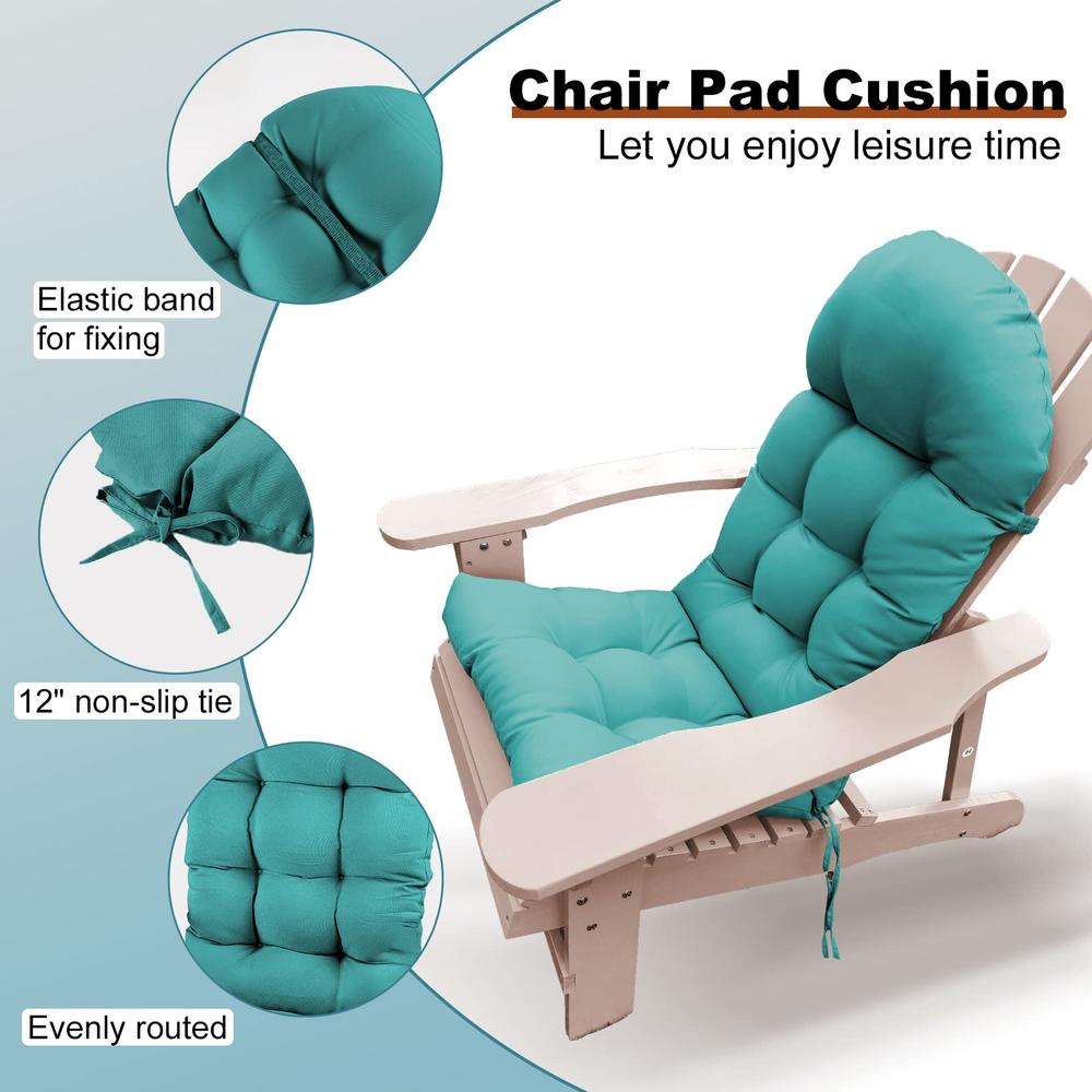 PNP HWJIAJU Set of 2 Patio Chair Cushion for Adirondack, High Back Rocking Chair Cushion 44x19x4 inch, Outdoor Seat Back Chair C