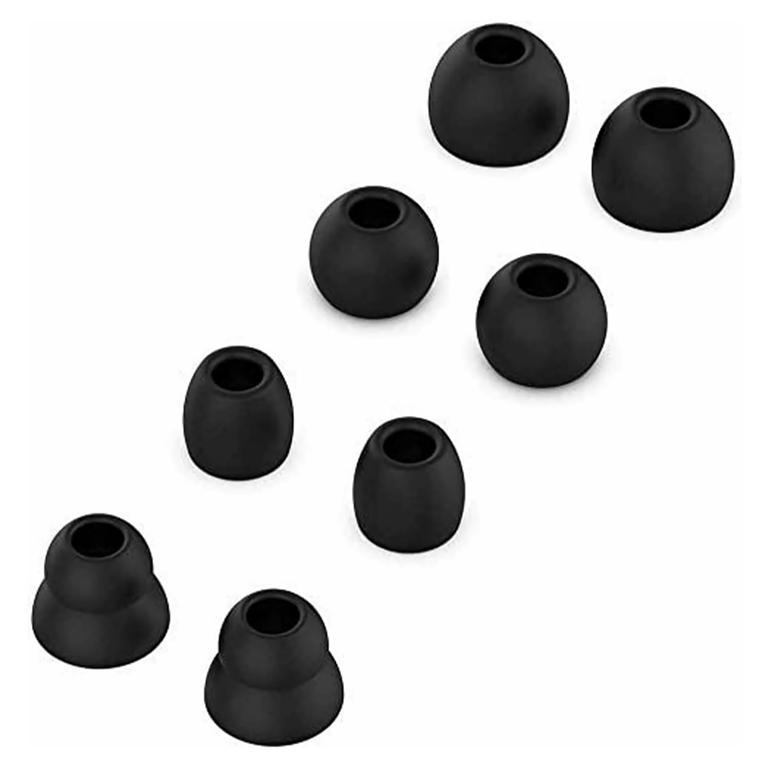 Adhiper Replacement Earbuds Silicone Ear Buds Tips Compatible with Beats by dr dre Powerbeats Pro Wireless Earphones (Black 8pcs)