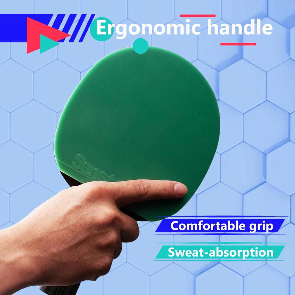 Senston Ping Pong Paddles /5-Ply Premium Table Tennis Paddle, Ideal for Entertainment or Competition - Ping Pong Paddle Set with