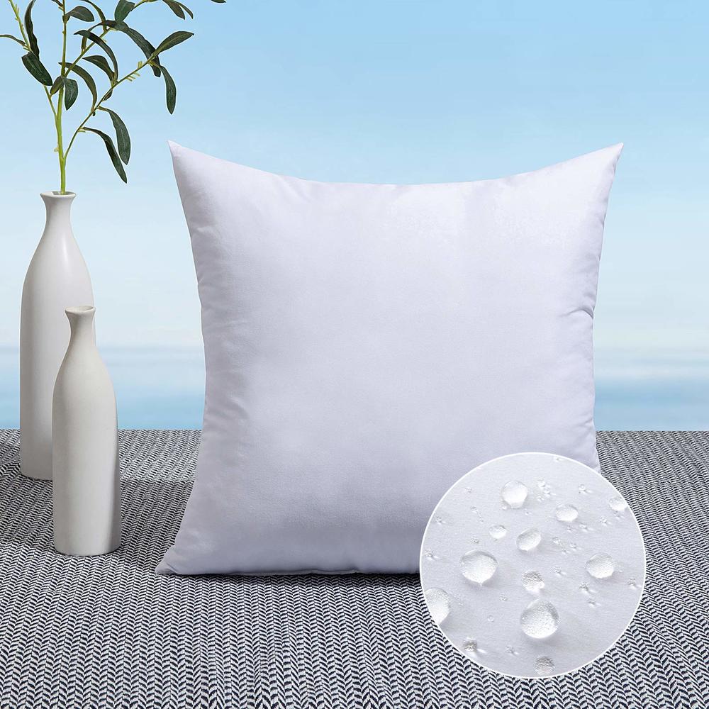 MIULEE 22x22 Pillow Insert Throw Pillow Insert, Outdoor Pillows Water-Resistant Premium Outdoor Pillow Stuffer Sham Square for C