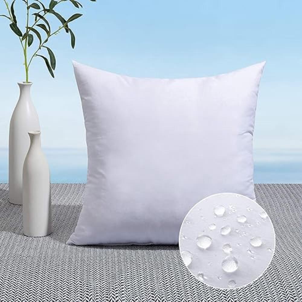 MIULEE 18x18 Pillow Insert Throw Pillow Insert, Outdoor Pillows Water-Resistant Premium Outdoor Pillow Stuffer Sham Square for C