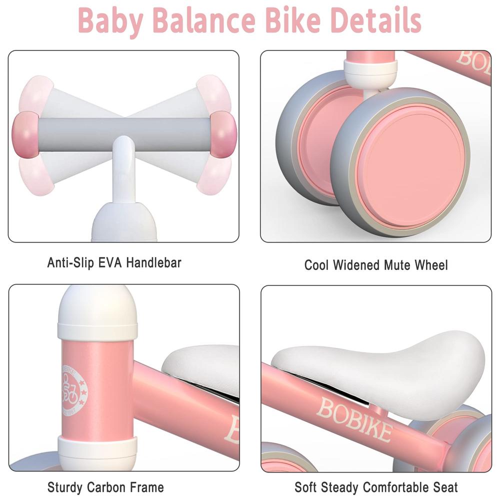 Bobike Baby Balance Bike Toys for 1 Year Old Gifts Boys Girls 10-24 Months Kids Toys Toddler Best First Birthday Gifts Children Walker 