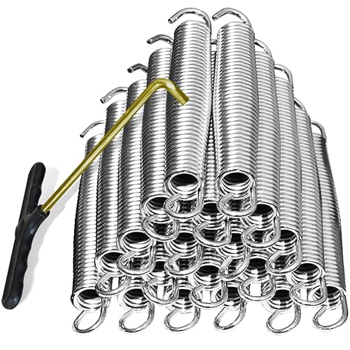 Eurmax USA 5.5 inches Trampoline Springs Heavy Duty Stainless Replacement Spring Trampoline Parts with T Hook, 20pcs-Pack