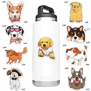 SUSIHI Dog Stickers for Water Bottles Dog Stickers for Kids Dogs Vinyl  Sticker Big Dog Stickers