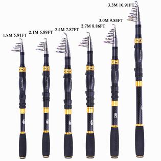 Sougayilang Telescopic Fishing Rod - 24 Ton Carbon Fiber Ultralight Fishing Pole with CNC Reel Seat, Portable Sougayilang Telescopic Fishing Rod - 24 Ton Carbon Fiber Ultralight Fishing Pole with CNC Reel Seat, Portable