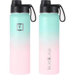 Iron Flask IRON °FLASK Sports Water Bottle - 22 Oz 3 Lids (Wide Spout Lid), Leak