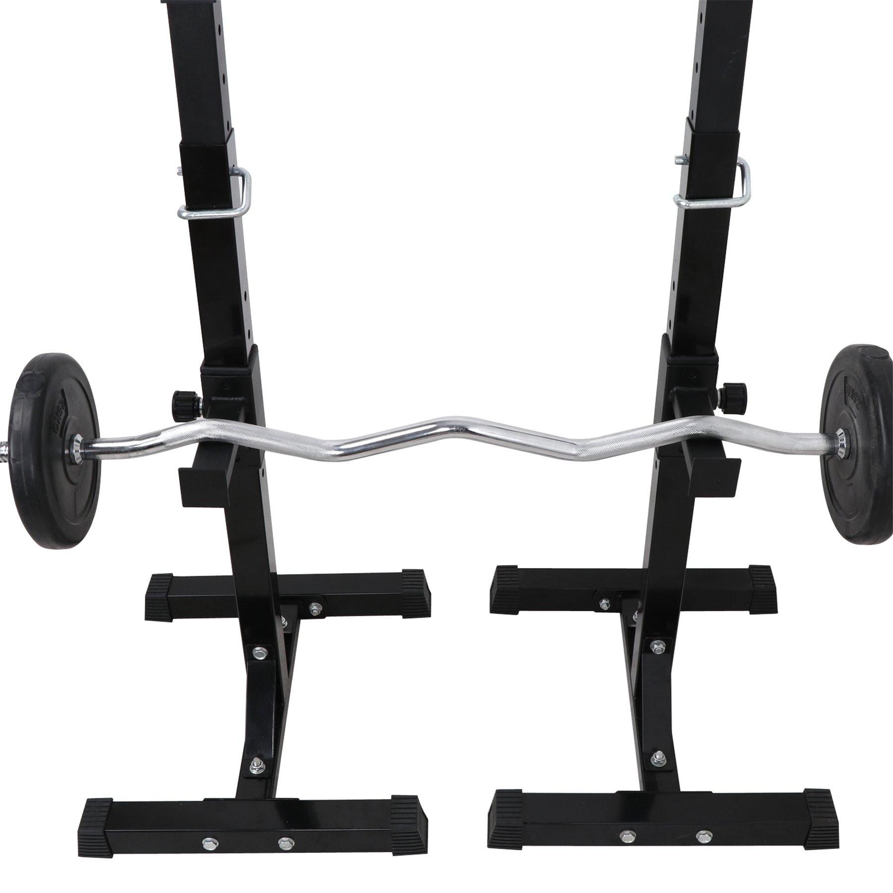 F2C Max Load 550Lbs Pair of Adjustable 40"-66" Squat Rack Sturdy Steel Squat Barbell Free Bench Press Stands GYM/Home Gym Portab
