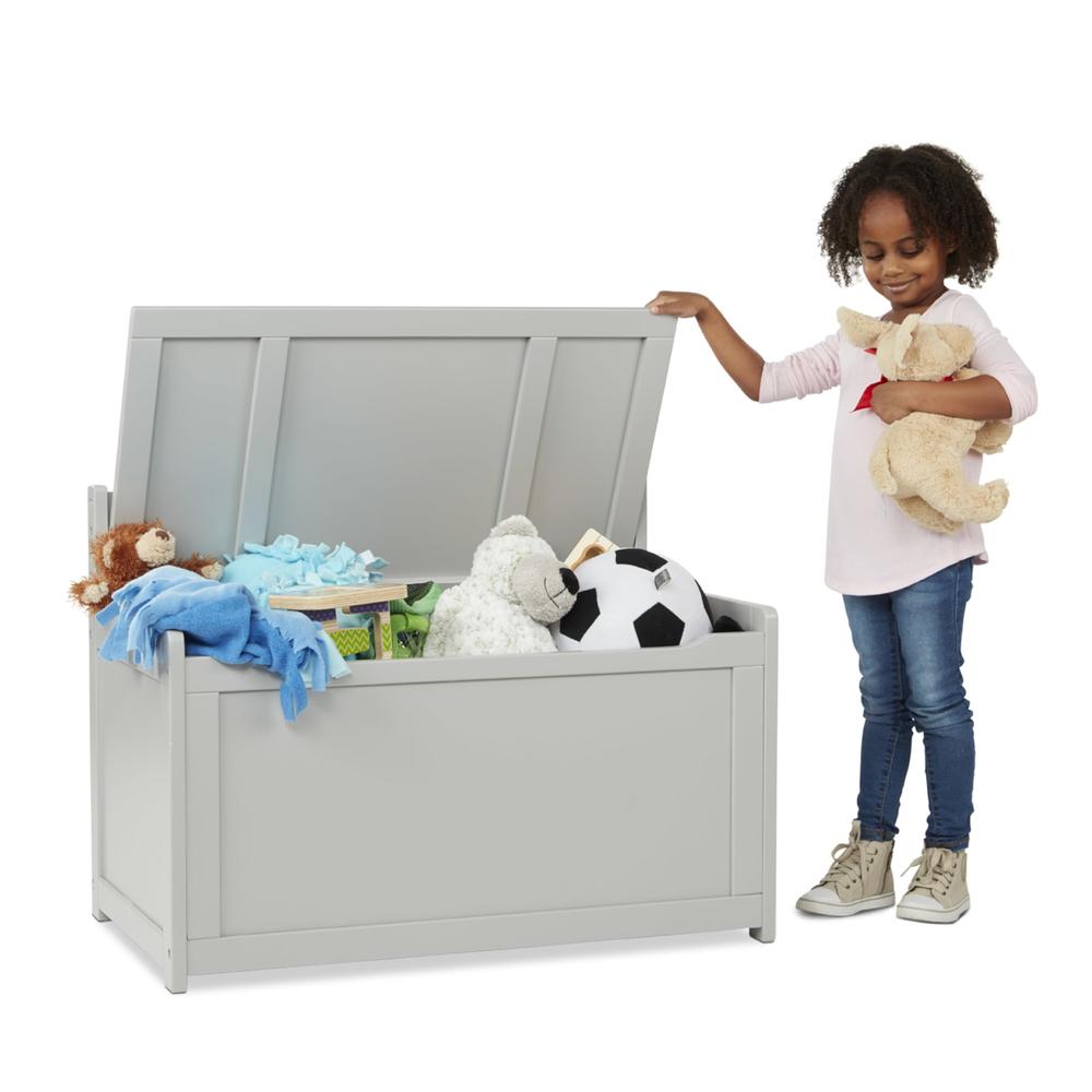 Melissa & Doug Wooden Toy Chest - Gray Furniture for Playroom