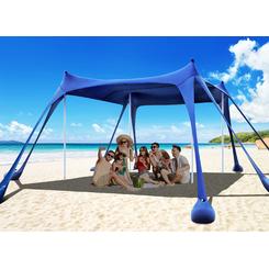 Osoeri Beach Tent, Camping Sun Shelter UPF50+ with 8 Sandbags, Sand Shovels, Ground Pegs & Stability Poles, Outdoor Shade Beach