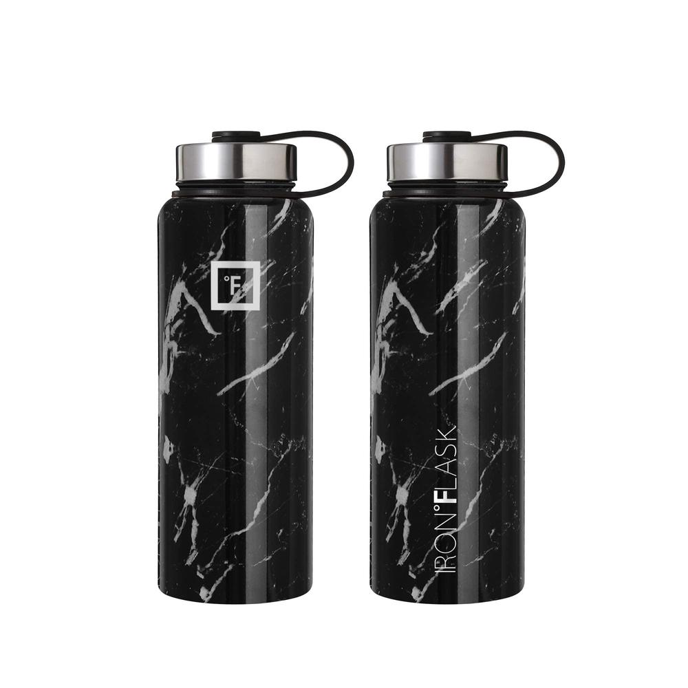 Iron Flask IRON AFLASK Sports Water Bottle - 40 Oz 3 Lids (Straw Lid), Leak Proof - Stainless Steel gym & Sport Bottles for Men, Women & Ki