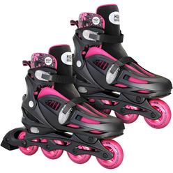 High Bounce Inline Skates for Girls and Boys, Skates with Gel Wheels Adjustable Sizing for Adults and Kids, Inline Skates for Adult Female,