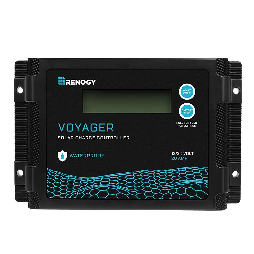 Renogy Voyager 20A 12V/24V PWM Waterproof Solar Charge Controller w/ LCD Display for AGM, Gel, Flooded and Lithium Battery, Used