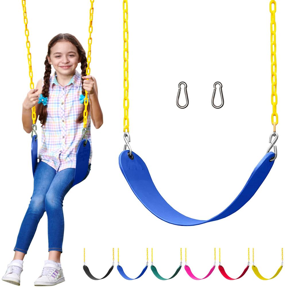 Jungle Gym Kingdom Swing for Outdoor Swing Set - Pack of 1 Swing Seat Replacement Kit with Heavy Duty Chains - Backyard Swingset