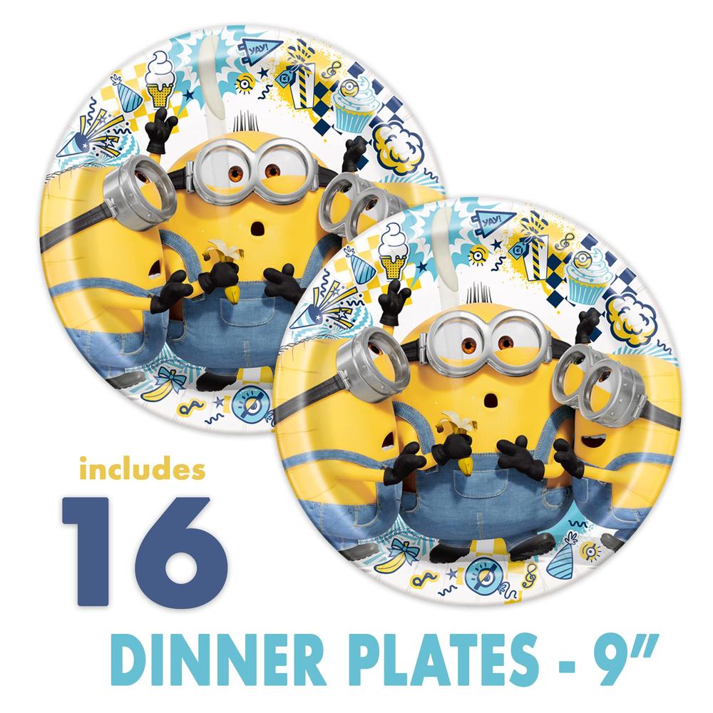 Unique Minions Birthday Party Decorations | Despicable Me Minion Birthday Party Supplies | Serves 16 Guests | With Table Cover, Banner 